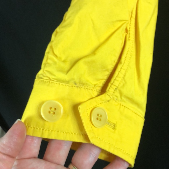 Awesome Talbots Bright Yellow Drawstring Cotton Jacket - Picture 5 of 12